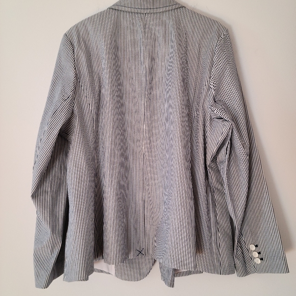 Lane Bryant Striped One Button Blazer - Picture 6 of 6